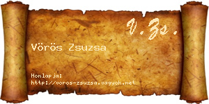 Vörös Zsuzsa névjegykártya