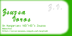 zsuzsa voros business card