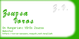 zsuzsa voros business card